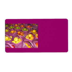 Etiqueta de envío de manzanas