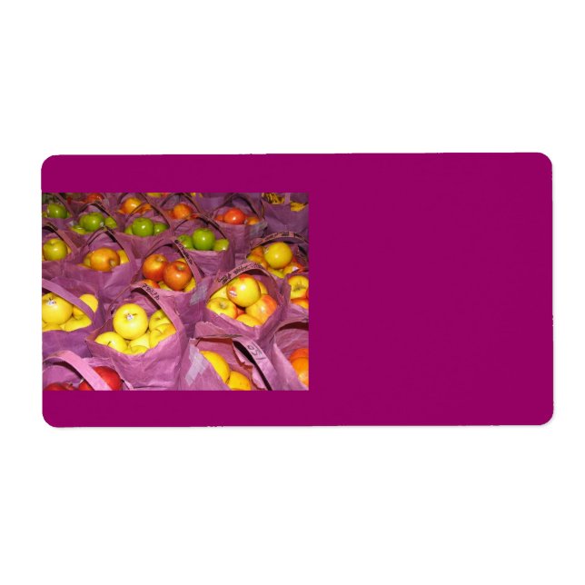 Etiqueta de envío de manzanas (Frente)