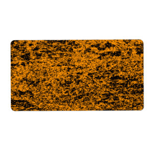 Etiqueta de envío de mármol negro y Naranja