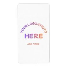 Etiqueta de envío de negocio con logotipo corporat
