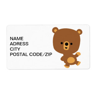 Etiqueta de envío de oso "Good Vibe" del Personali