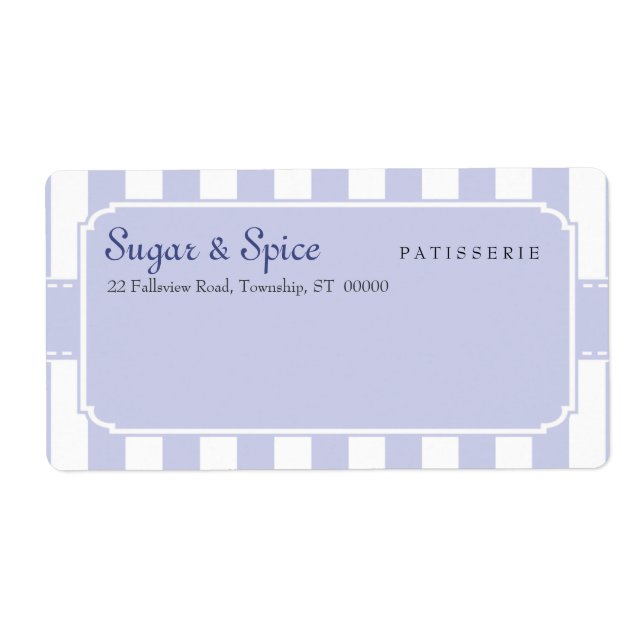 Etiqueta de envío de pastelería Pastel (Frente)