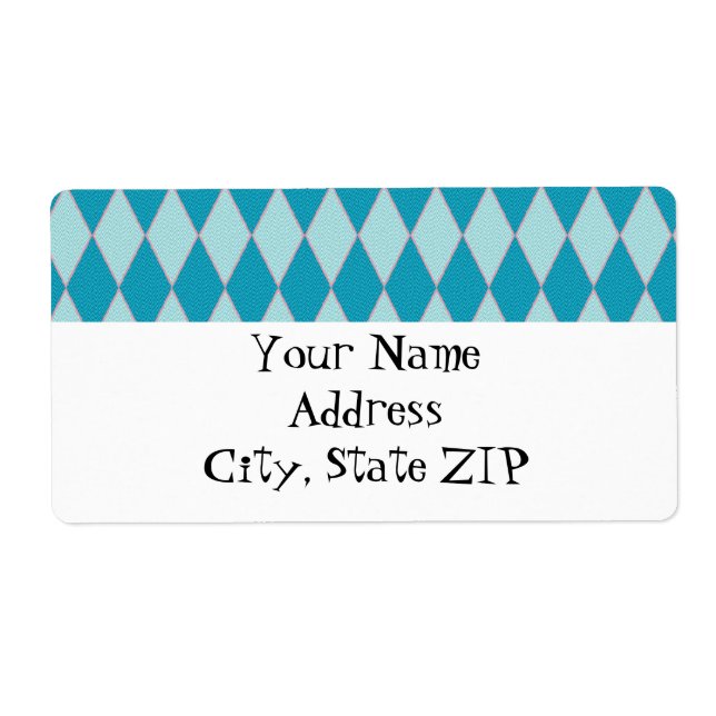 Etiqueta de envío de Personalizado de diamantes az (Frente)