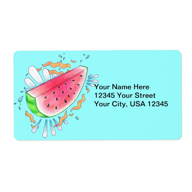 Etiqueta de envío de sandía salvaje (Frente)