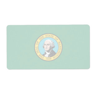 Etiqueta de envío débil de la bandera de