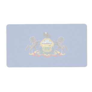 Etiqueta de envío débil de la bandera de