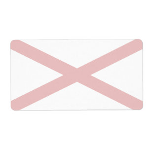 Etiqueta de envío débil de la bandera de Alabama