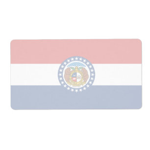 Etiqueta de envío débil de la bandera de Missouri