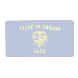 Etiqueta de envío débil de la bandera de Oregon