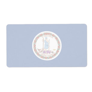 Etiqueta de envío débil de la bandera de Virginia