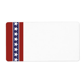 Etiqueta de envío en blanco de Patriotic USA