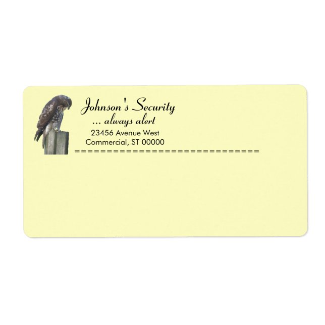 Etiqueta de envío - Falcon (Frente)