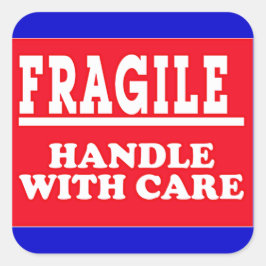 Etiqueta de envío frágil