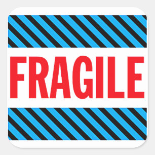 Etiqueta de envío frágil