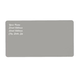 Etiqueta de envío gris para pasteles