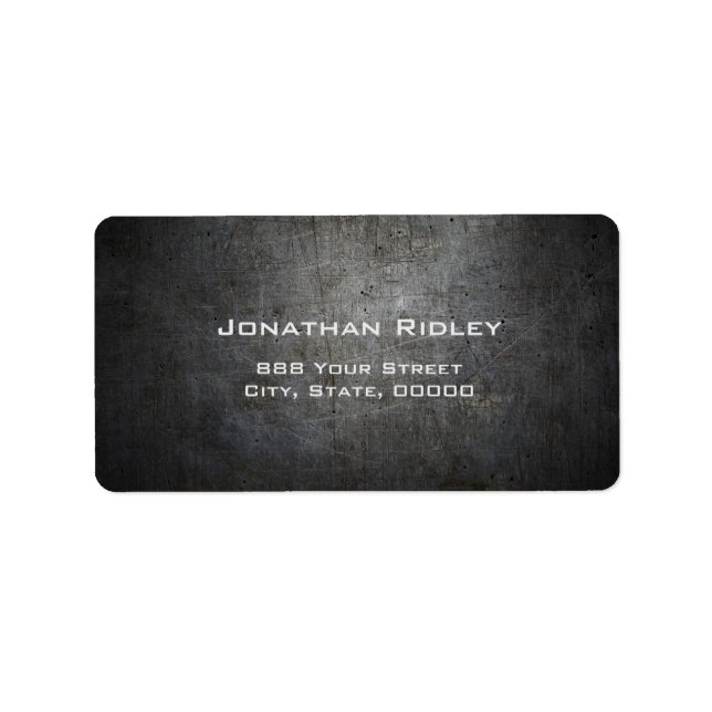 Etiqueta de envío METALIZADO negra (Frente)