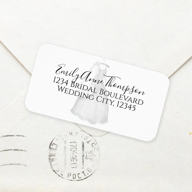 Etiqueta de envío moderna personalizada para boda  (Subido por el creador)