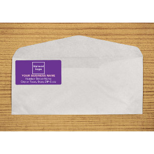 Etiqueta de Envío Morada de Negocios Centrada