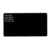 Etiqueta de envío negra