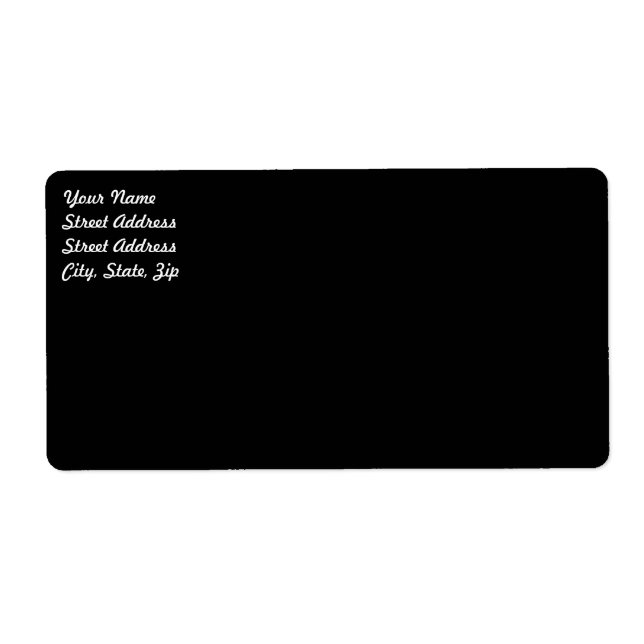 Etiqueta de envío negra (Frente)