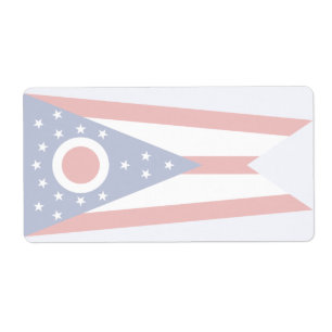 Etiqueta de envío Ohio Faint Flag