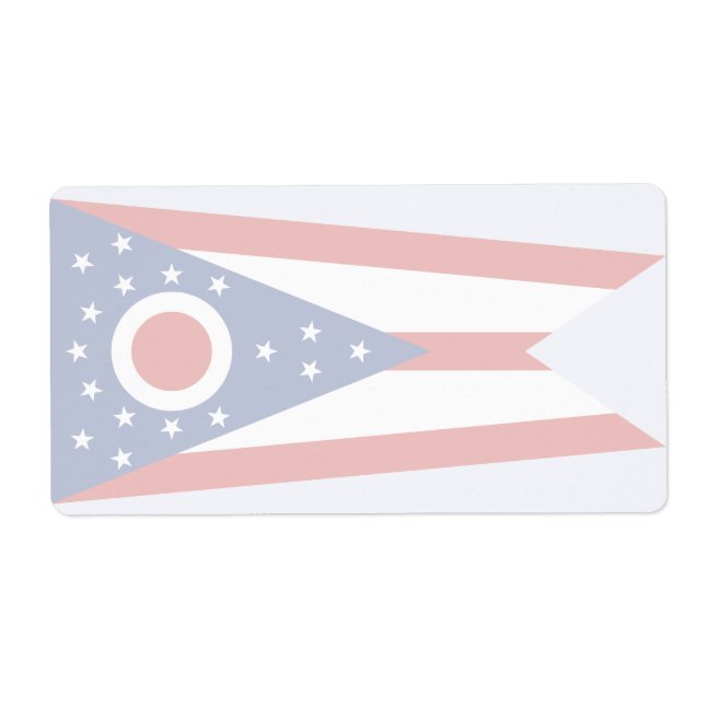 Etiqueta de envío Ohio Faint Flag (Frente)