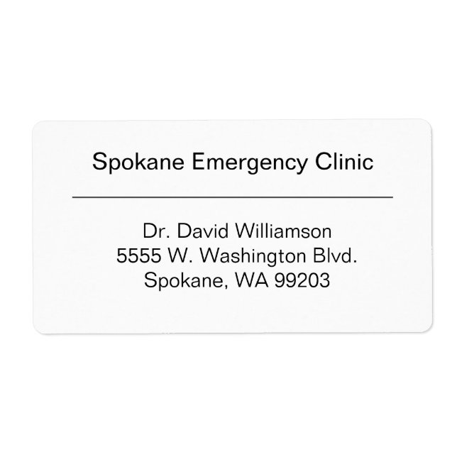 Etiqueta de envío para grandes empresas (Frente)