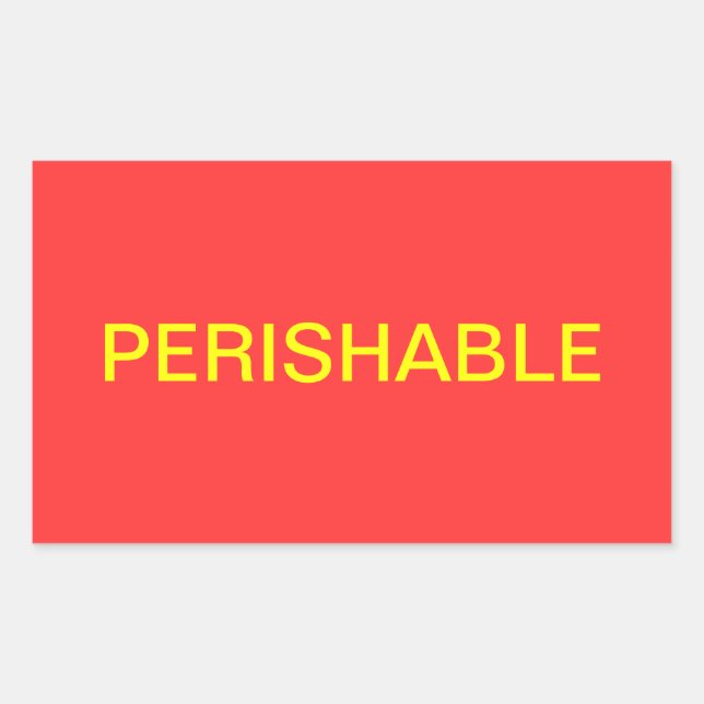 Etiqueta de envío perecedera (Anverso)