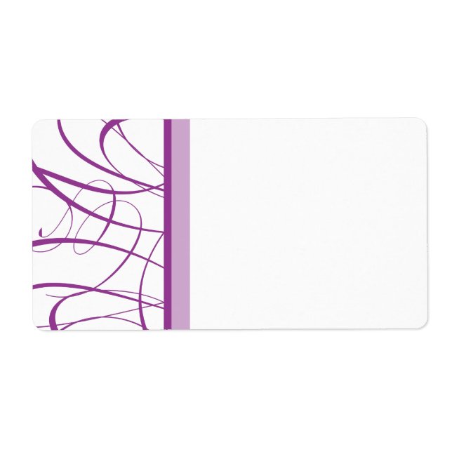 Etiqueta de envío púrpura (Frente)