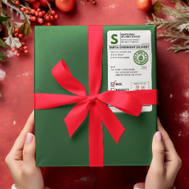 Etiqueta de envío realista de Santa Claus