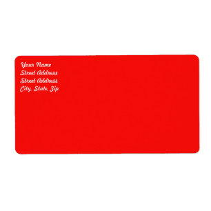Etiqueta de envío roja