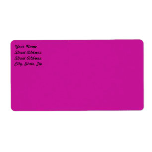 Etiqueta de envío rosa caliente