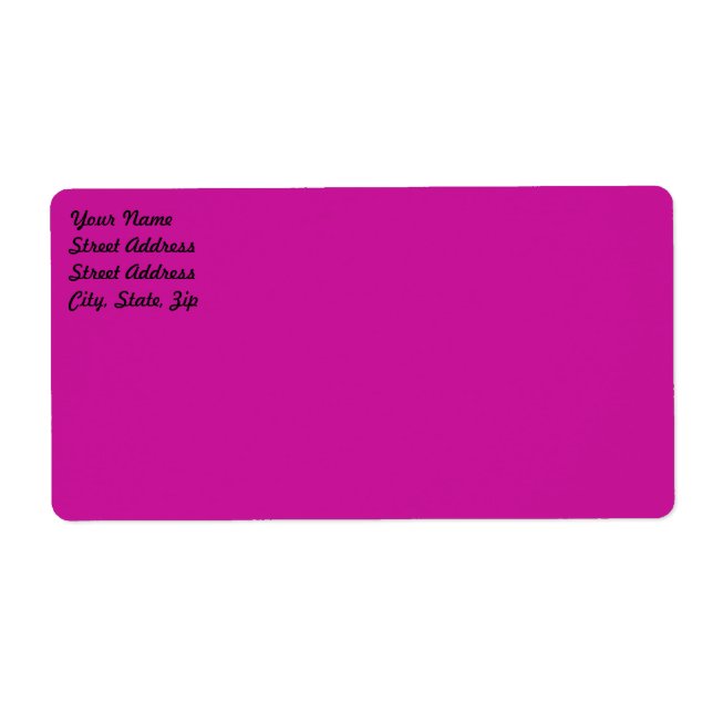 Etiqueta de envío rosa caliente (Frente)