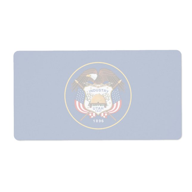 Etiqueta de envío Utah Faint Flag (Frente)