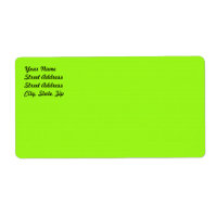 Etiqueta de envío verde de Chartreuse brillante