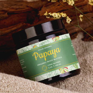 Etiqueta de envoltura de estética de hojas tropica