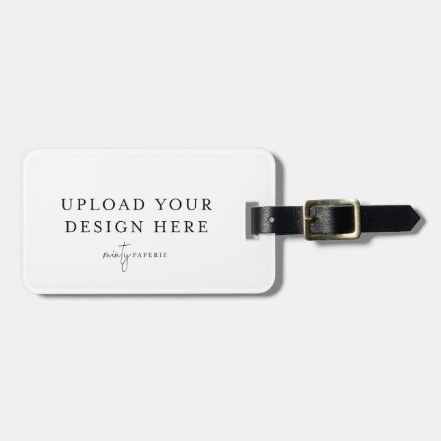 Etiqueta de equipaje acrílico personalizado (horiz (Frente Horizontal)