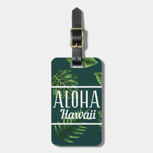Etiqueta de equipaje Aloha Hawaii (Frente Vertical)