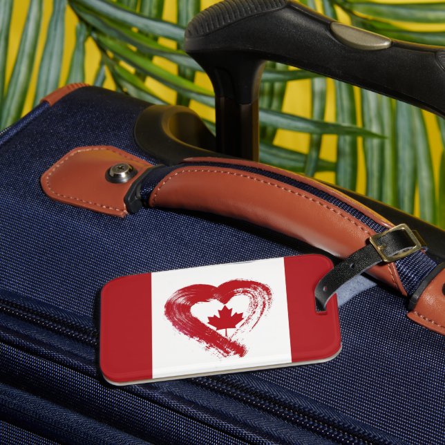 Etiqueta de equipaje Amor Canadá (Anverso In situ 3)