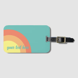etiqueta de equipaje arcoiris blanco arcoiris azul