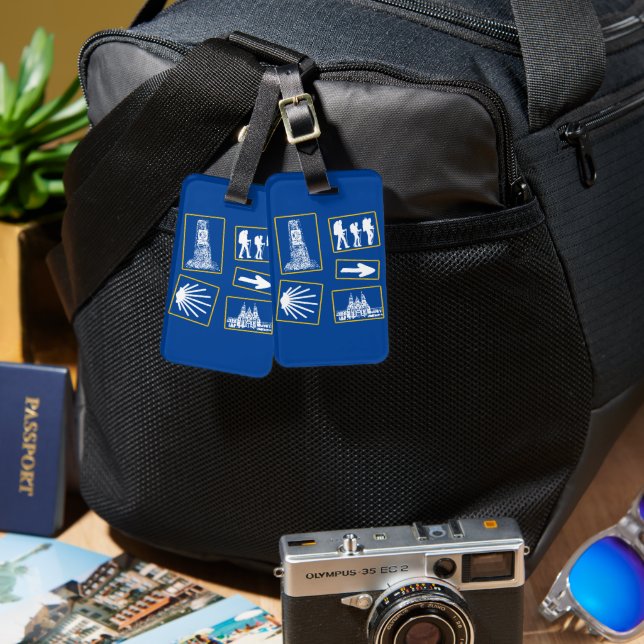 Etiqueta de equipaje Camino de Santiago (Anverso & Reverso)
