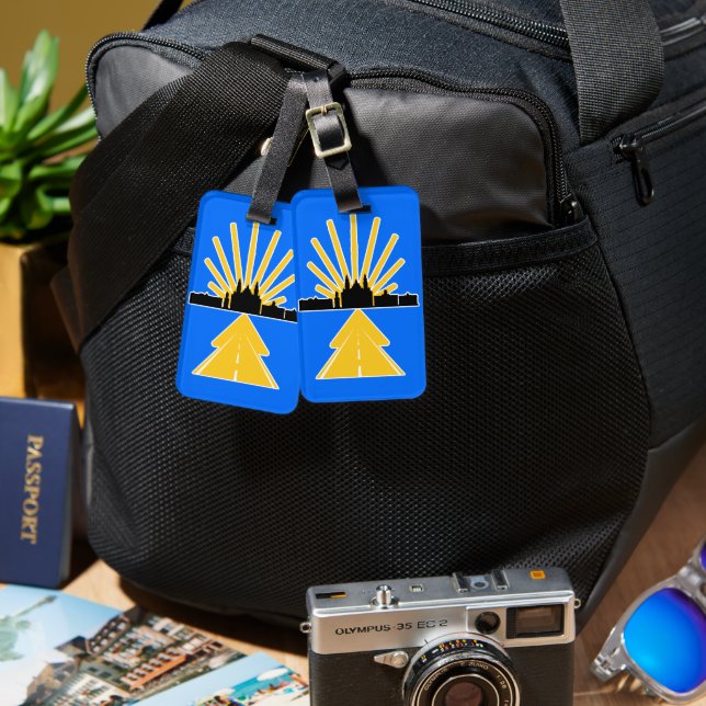 Etiqueta de equipaje Camino de Santiago (Anverso & Reverso)