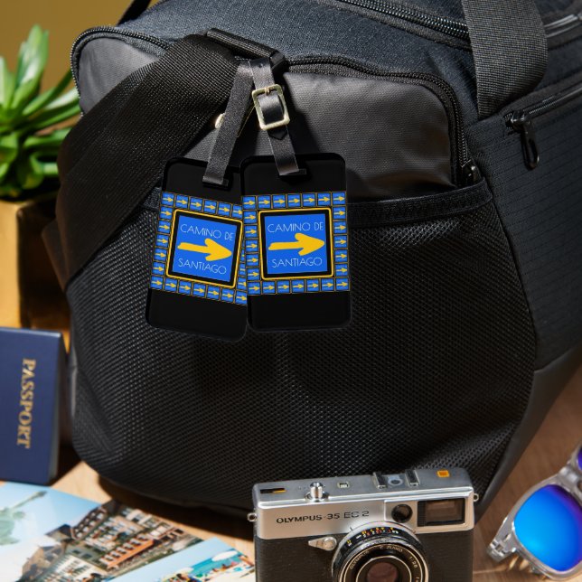 Etiqueta de equipaje Camino de Santiago (Anverso & Reverso)