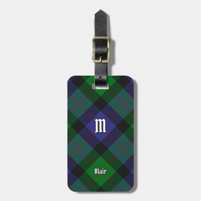 Etiqueta de equipaje Clan Blair Tartan (Frente Vertical)