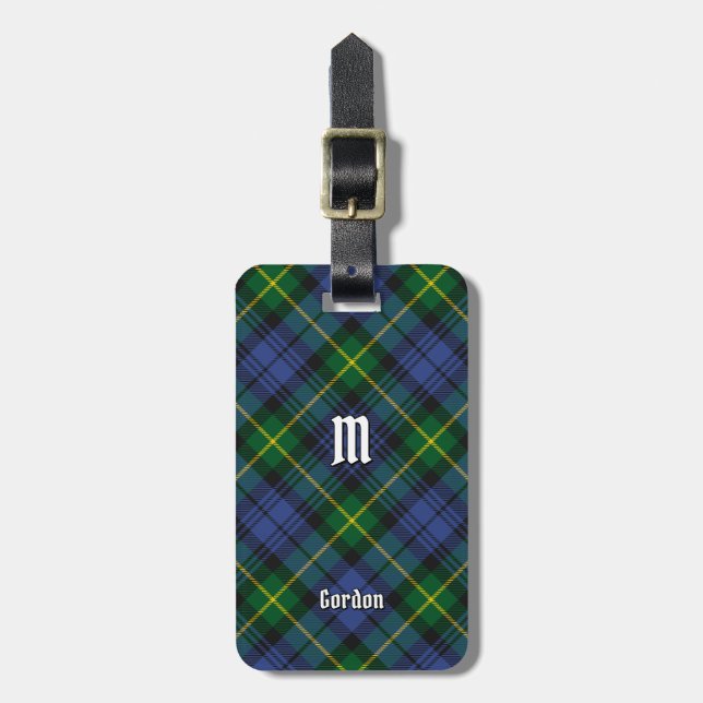 Etiqueta de equipaje Clan Gordon Tartan (Frente Vertical)