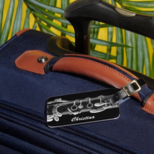 Etiqueta de equipaje Clarinet (Anverso In situ 3)
