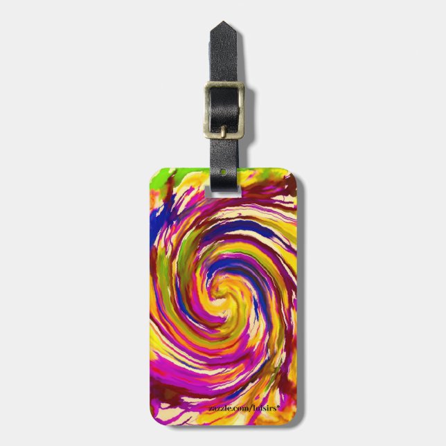 Etiqueta de equipaje colorida (Frente Vertical)