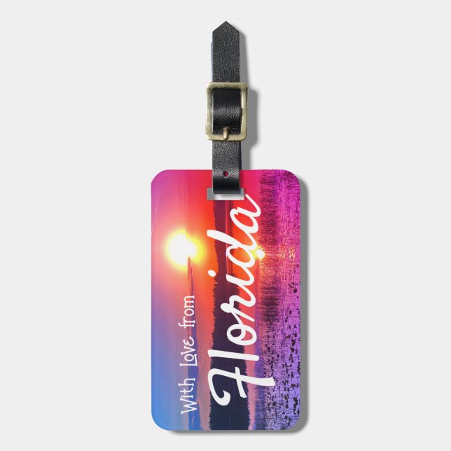 Etiqueta de equipaje "Con amor desde" (Frente Vertical)