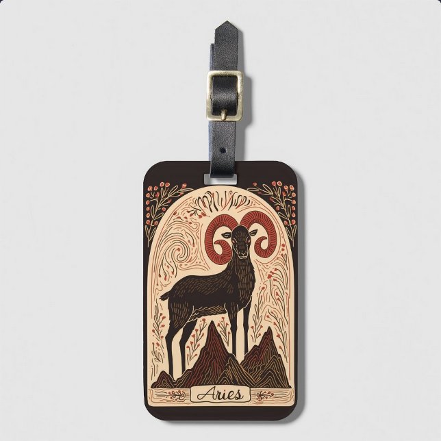 Etiqueta de equipaje con arte celestial zodiaco (Subido por el creador)