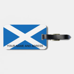 Etiqueta de equipaje con bandera de Escocia